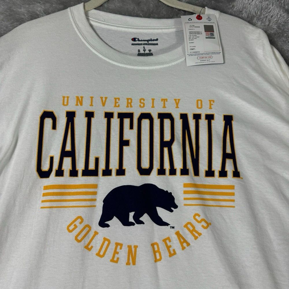 University Cal‎ CALIFORNIA BERKELEY Golden Bears Champion Shirt Large RARE
